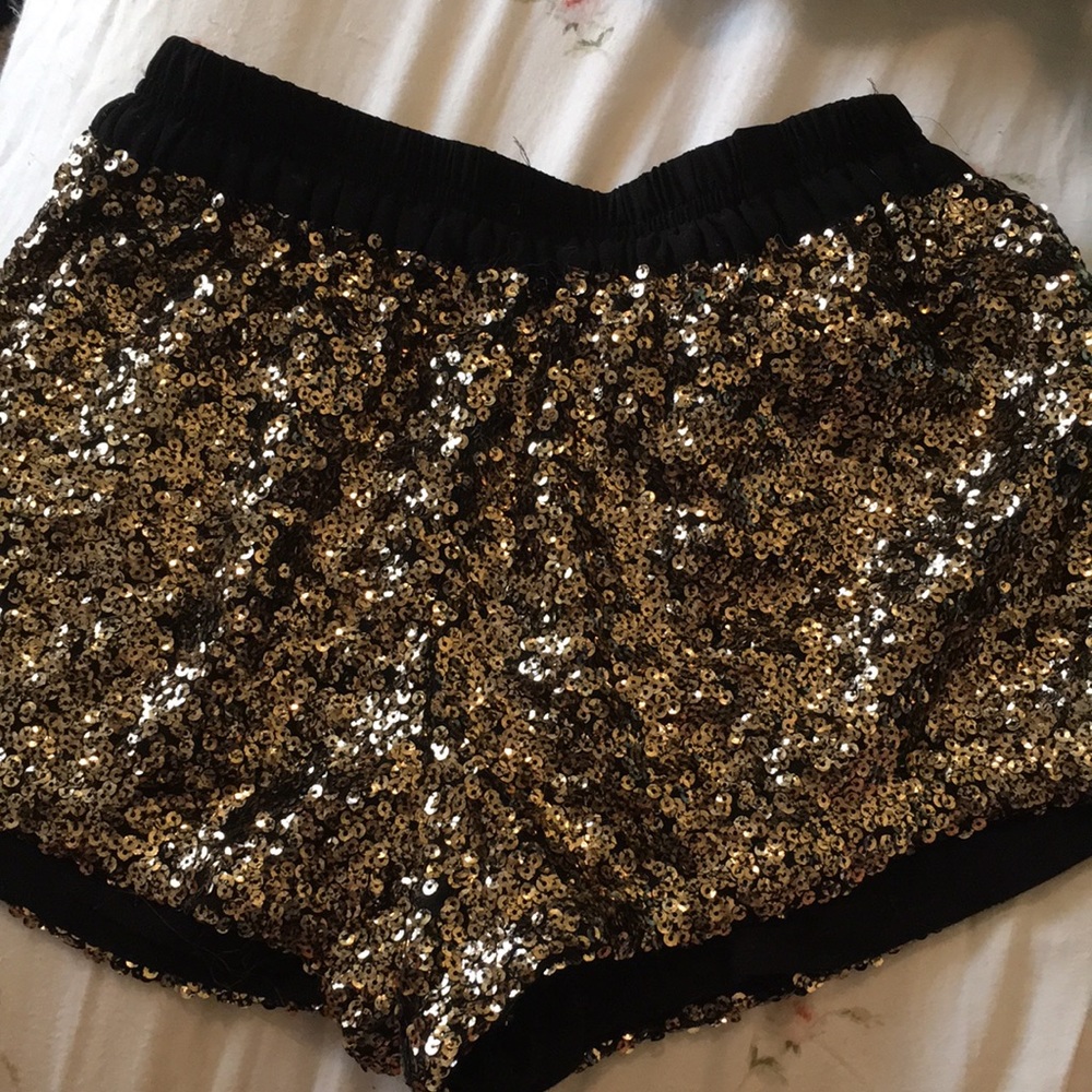 Gold Sequin Shorts